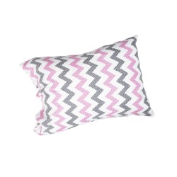 Fata de perna Bosfor Decor, model zigzag, poliester, roz, dimensiune 50 x 70 cm